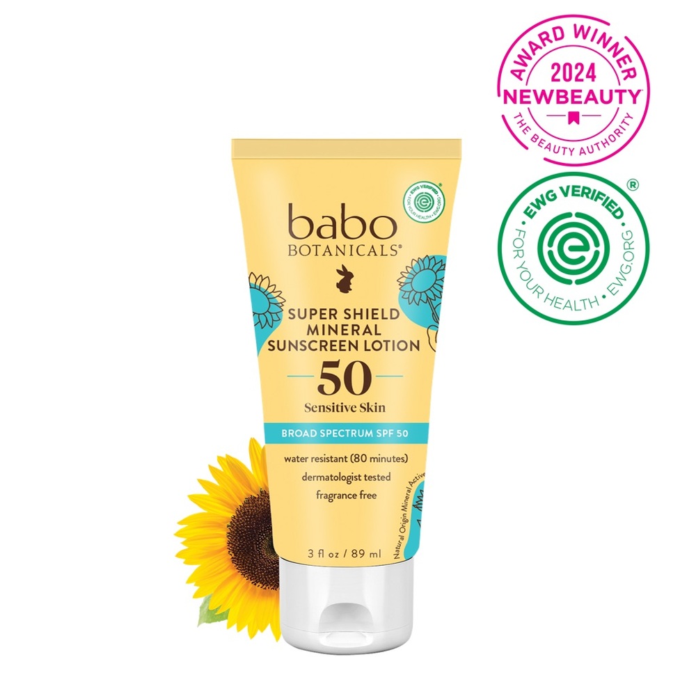 BABO BOTANICALS Super Shield Mineral Sunscreen Lotion SPF 50 -